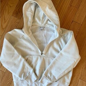 Athleta Cream Hooded Pullover